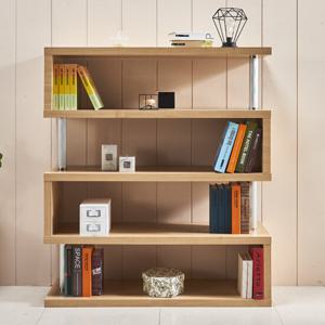 [GS 단독] 안나 대형 책장 4단 북카페 백화점 매장 인테리어 악세사리 피규어 책진열대 국내제작 (대량주문 문의 서울무료배송 그 외 착불)