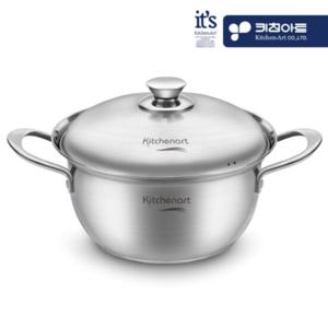 키친아트 스텐 양수냄비 26cm 곰솥 인덕션용 국 찌개 열탕냄비