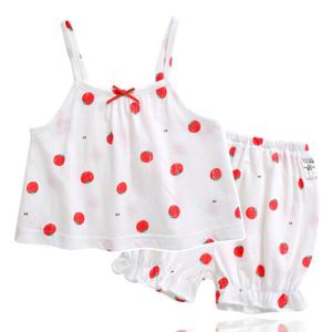 그린베베 국내생산 영유아용 여름 토마토 면 내의(끈나시)