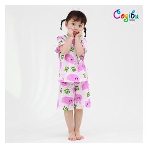 [삐삐롱](C21S2847GJB_PK) 핑크애니멀 자카드 5부세트(C21S2847G