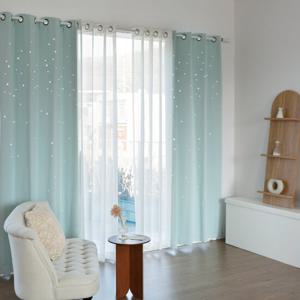 까르데코 디망쉬스타 펀칭암막+무지속지 긴창커튼 4장