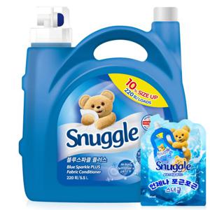 스너글 초고농축 대용량 섬유유연제 블루스파클 5.5L +100ml 1개