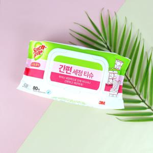 3M 스카치브라이트 간편 세정 티슈 80매 / 간편물청소