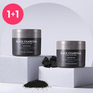 [네이처리퍼블릭] 블랙 차콜 모공 토너 패드 1 +1