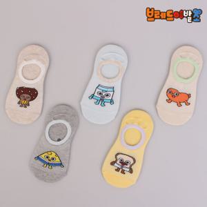 브레드이발소 05번 유아동 양말덧신 5족 페이크/아동/유아/아기