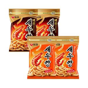 농심 대용량 새우깡400gx 2 + 매운새우깡400gx 2 / 지퍼백 스낵
