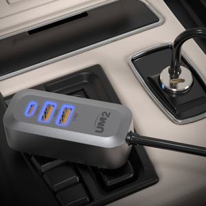 UM2 차량용100W고속충전기PD C타입 멀티시거잭 4포트UMCH-PD100W