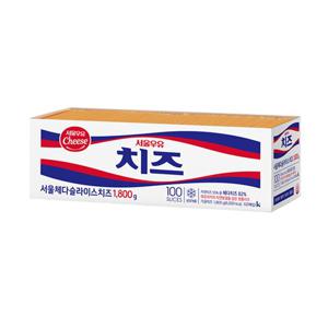 서울우유 체다슬라이스 치즈 1.8kg (100장) 업소용 x 4개
