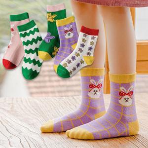 [꼼지]NA13웨이브바니(5족) 패션양말세트 아동양말 유아 여아