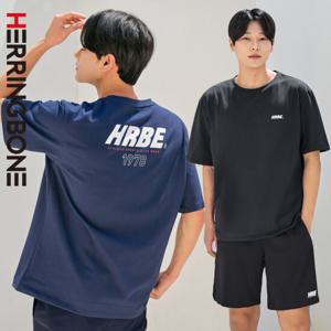 [헤링본] 남자 트레이닝복 루즈핏 반팔 쿨티셔츠 빅사이즈TF107M