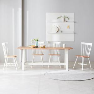 [모던하우스] 코니 원목 테이블 내추럴화이트 4인 세트+체어4