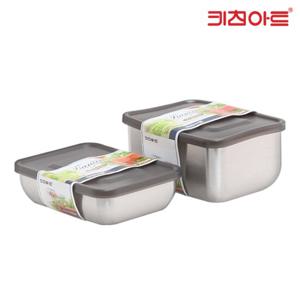 키친아트 피앙세 304스텐 냉동용기 2종 1호+2호