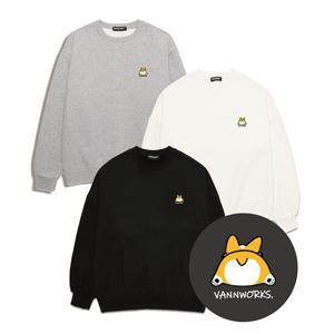[밴웍스]웰시코기 버트 오버핏 맨투맨(VNCTS407)