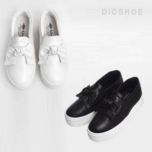 딕슈 여성 러블리 리본 포인트 통굽 키높이 슬립온 SN1LFWA140