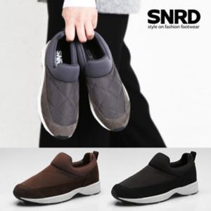 [무료배송] Winter 키높이(4cm) 여성 고탄성 방한 패딩슬립온