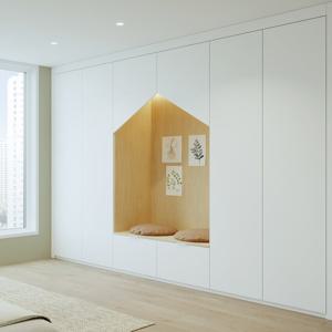 리바트집테리어 커스텀월 작은방 붙박이장 월플렉스 3200~3500