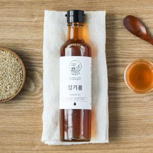 국산 고소한 당일 착유 참기름 300ml x 2병 가정용 / 저온압착