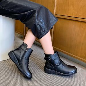 제이슈 /  빠른배송 소가죽 퍼안감 반한이유 숏부츠 5cm