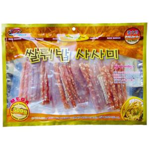 라이코스펫 써니 강아지간식 500g 쌀튀밥스틱사사미