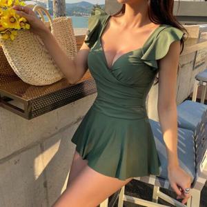 비바럽 / 프릴 시스루 와이어 원피스 비키니 SW18839F