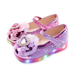 라스텔라 여아용 핑 LED 구두 발광신발