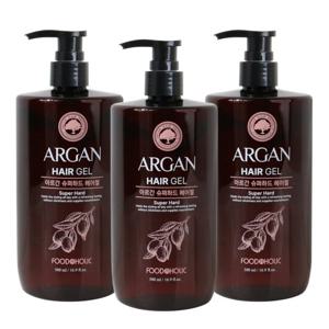 (3개)푸드어홀릭 아르간 슈퍼하드 헤어젤 500ml