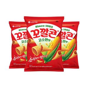 롯데제과 꼬깔콘 고소한맛 134g 3개/ 국민간식 스낵