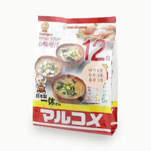 [본타몰] 마루코메 잇큐상 즉석미소 12식 216g 일본 미소된장국