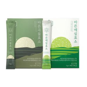 바른 곡물효소 매실효소 총 2박스 (곡물1, 매실1)