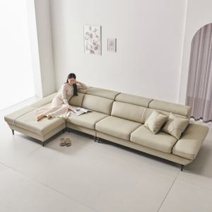 파로마 솔트 르엘 6인 천연면피 통가죽 카우치 소파 msi024