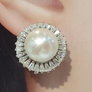 [블루케이] 담수진주 원석 귀걸이230801-10탄생석클립