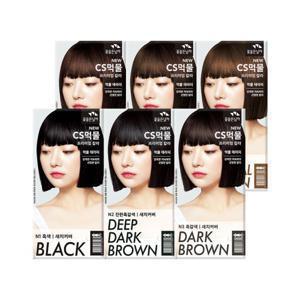 꽃을든남자 CS먹물 프리미엄 새치커버 염색약 염모제 6종 x 4개