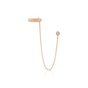 [비앤비골드] 14K 세로줄 볼드 귀찌 이어커프 귀걸이 한쪽 MTE38458