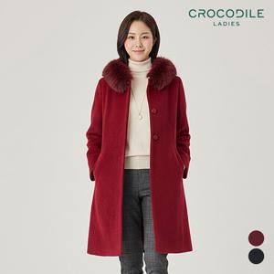 [크로커다일레이디] 폭스퍼후드알파카코트_CLAWCT110