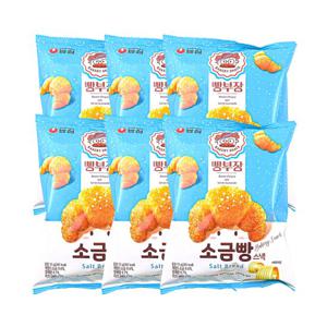 농심 빵부장 소금빵 55g x 6개 / 봉지 과자 간식