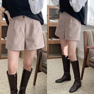 [쉬즈미]여성 울모직 반바지 겨울 뒷밴딩 3부팬츠 (PTS-520)