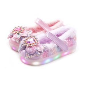 풋풋 레인팬킹 LED 여아 털구두 겨울신발 털슈즈