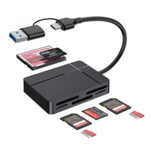 라온 CR-700C 7in1 Type-C USB3.0 TF/M2/XD/CF 플래시 메모리 마이크로 SD카드 C타입 멀티 카드리더기