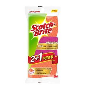 3M 수세미 스펀지 노스크레치 아크릴 주방 수세미 3P