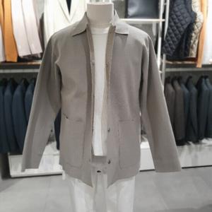 [지이크] 지이크 라이트 그레이 스냅버튼 카라 가디건PGUCA8002
