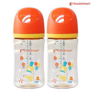 더블하트 모유실감 3세대 PPSU 서커스베어 240ml 노꼭지 트윈팩