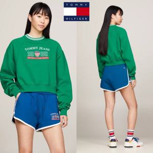 타미힐피거 DW18540-C7D 여자 레트로 트랙 쇼츠 반바지