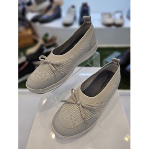 [허시파피]여성 초경량 리본장식 투톤 메시 슬립온  No 3FQ466