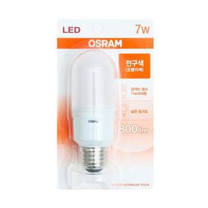 오스람 절전형 LED 램프 7W 전구색 1P 실내 전구 조명