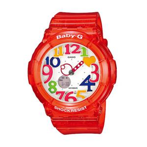 지샥 베이비지 레드 화이트 여자 젤리시계 레진시계 BGA-131-4B