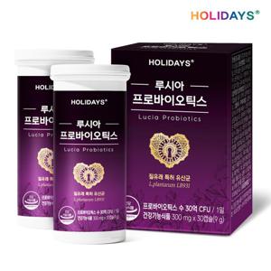 [소비기한 임박 25.12.21]홀리데이즈 루시아 프로바이오틱스 질유래 유산균 2병 60캡슐