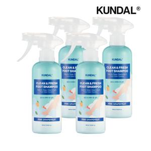 쿤달 클린 앤 프레쉬 풋샴푸 핑크그레이프프룻 400ml x4개