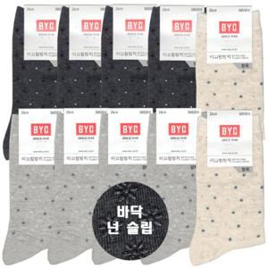 BYC넌슬립바닥미끄럼방지여성장목양말10켤레SWS3014