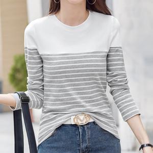 나바바 / NT2009 단가라 포인트 라운드넥 긴팔 티셔츠