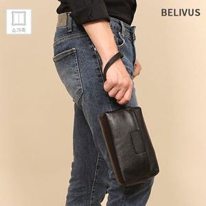[빌리버스] 남자 가죽 클러치 미니 손가방 보조 가방 BJI222